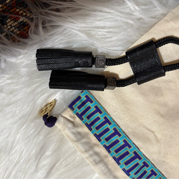 Tory Burch Flower Cluster Bead Stone Satin Bag - Picture 6 of 6